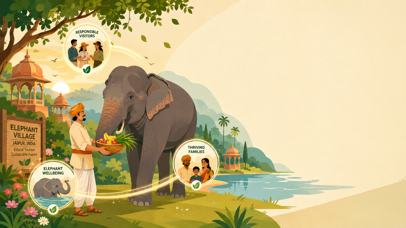 Your visit supports elephant wellbeing and caretaker families